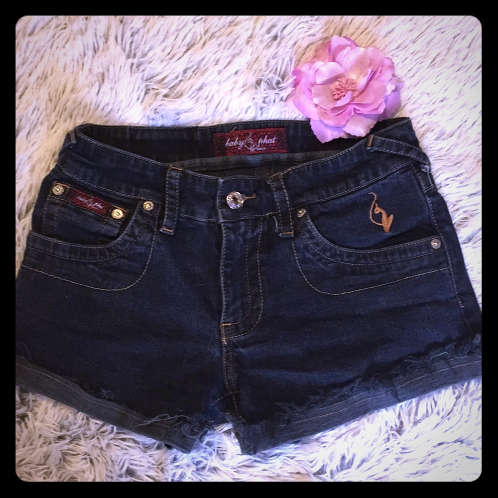 Baby Phat Dark Jean Shorts SZ 3